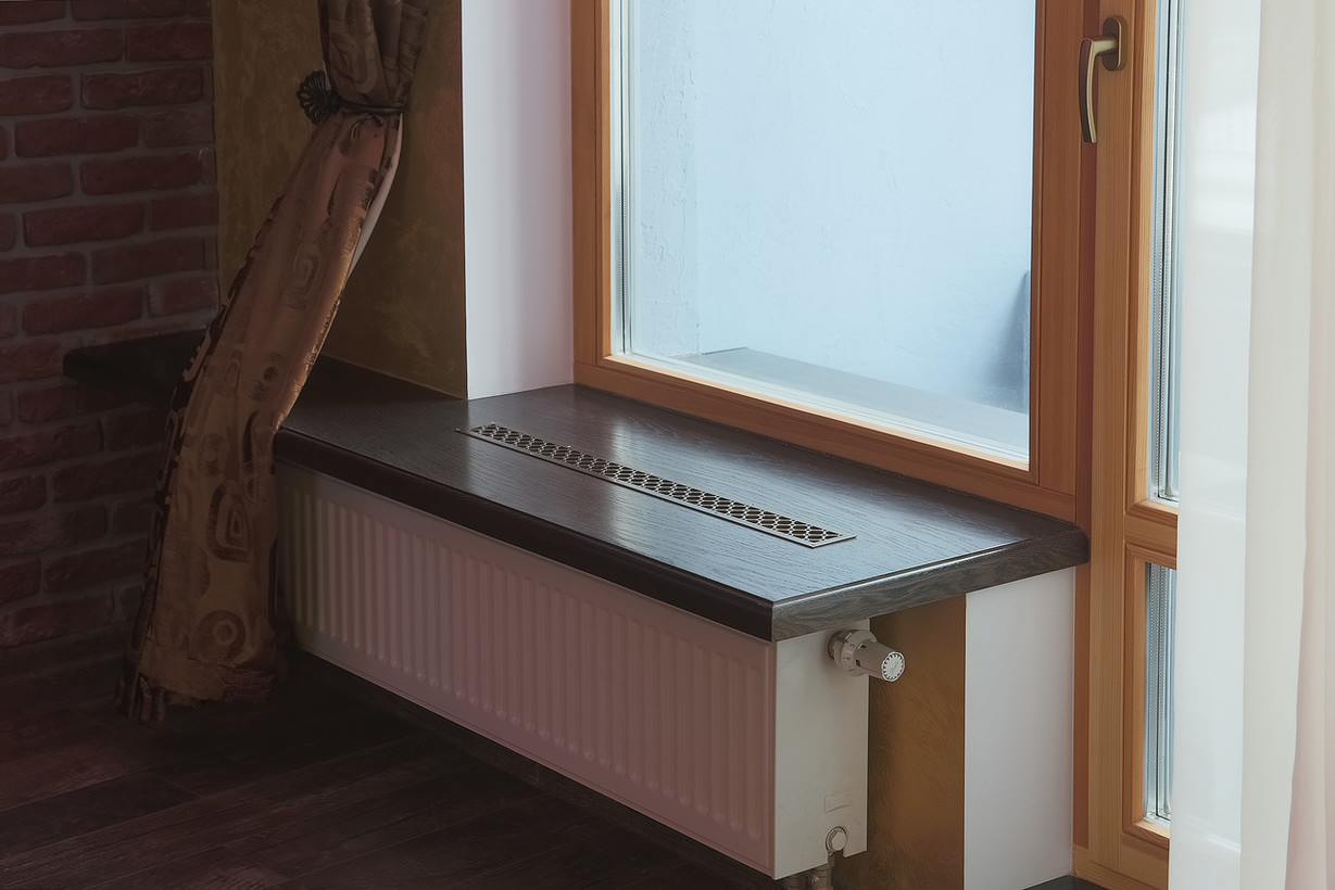 Подоконники с вентиляционной решеткой от Rios + барная стойка