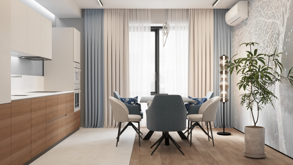 Обложка проекта: Двухкомнатная квартира в современном стиле.