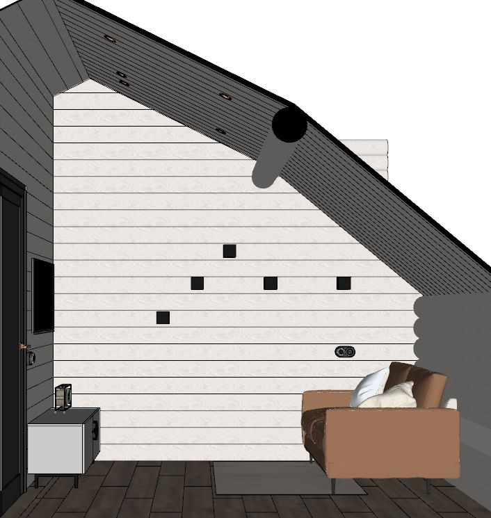 Визуализация частного дома из бруса в ДНТ "Лакипарк"