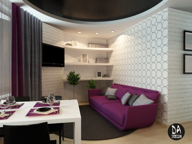 Обложка проекта: Разработка интерьера кухни-гостиной