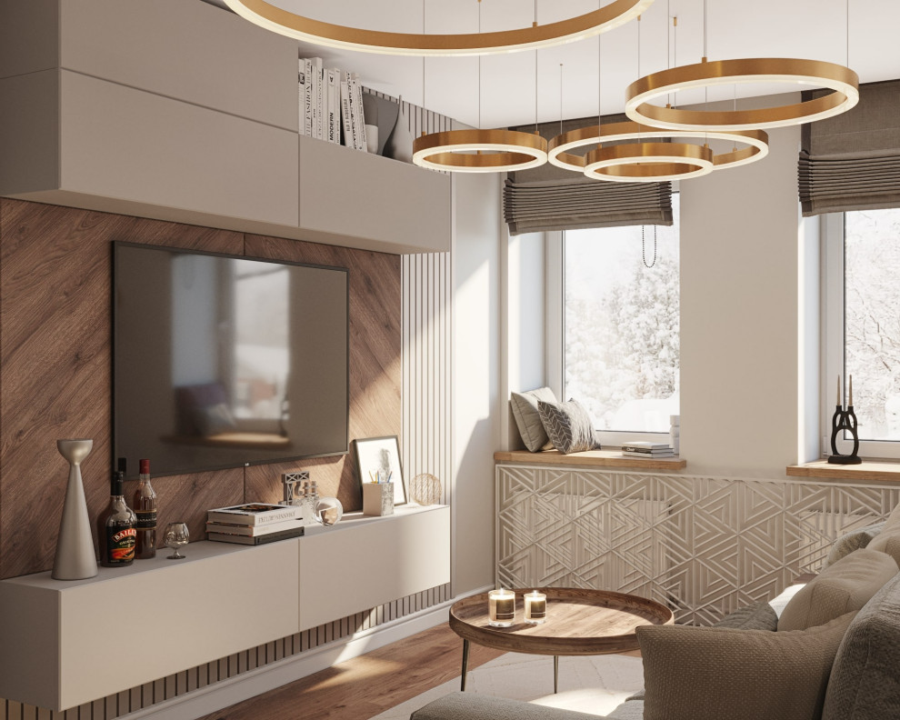 Кухня-гостиная и ванная на Комендантском проспекте