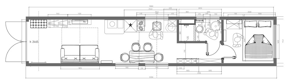 Загородный дом для небольшой семьи