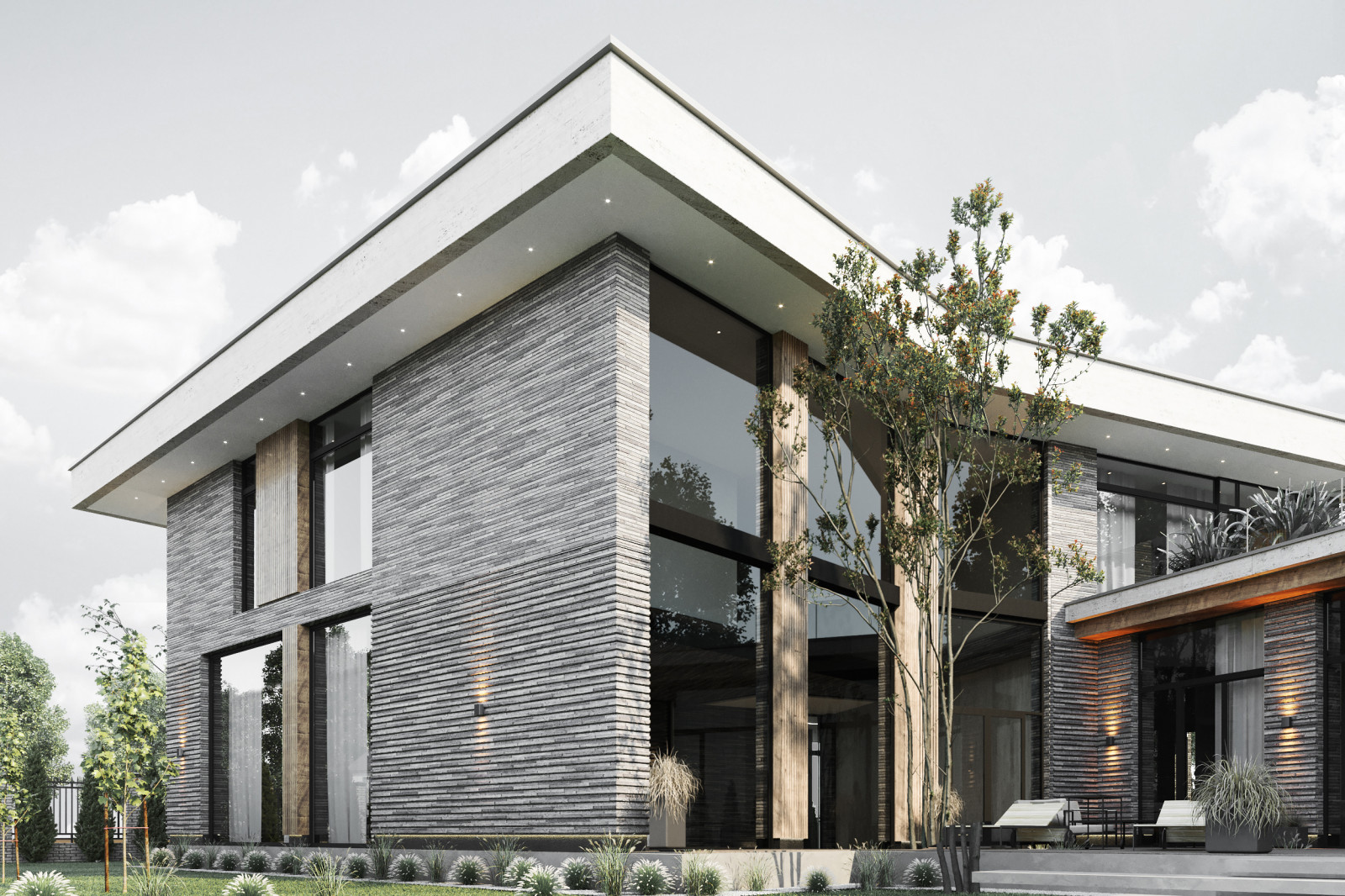 Архитектурный проект коттеджа 600м в КП Президент