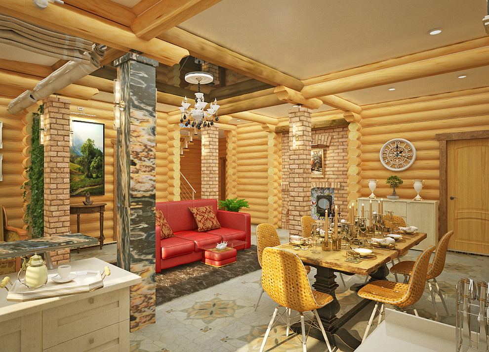 Ремонт в гостевом помещении с сауной.