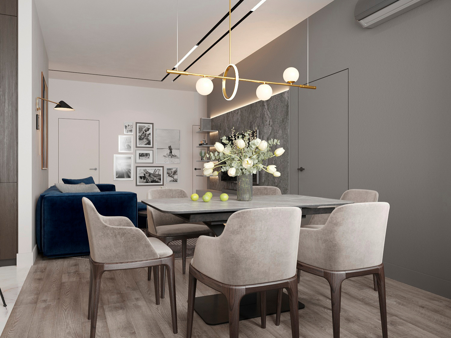 Дизайн-проект 3-комнатной квартиры 84,3 м2 в ЖК «Румянцево-Парк»