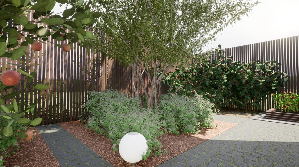 Коттедж ЖСК Горелый Хутор, Ландшафтный дизайн участка 6 соток