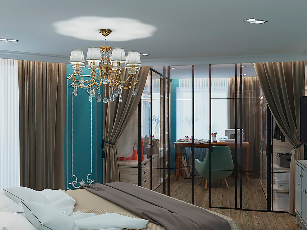 Спальная с гардеробом и кабинетом