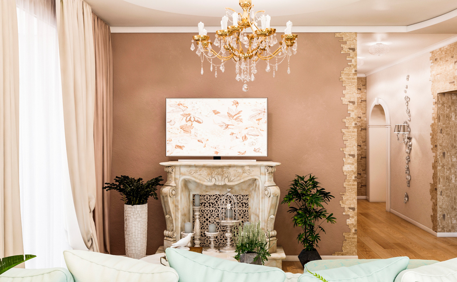 Интерьер частного дома в пос. Султан