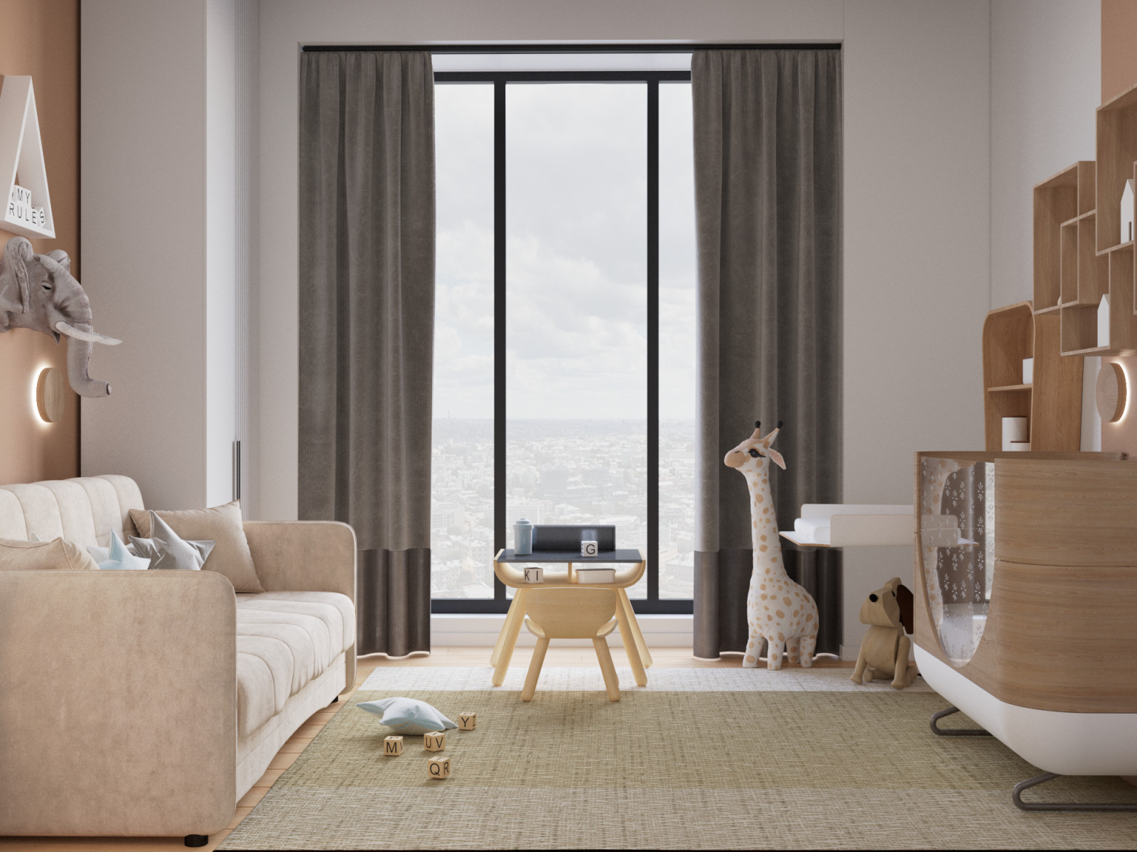 Четырехкомнатная квартира для семьи