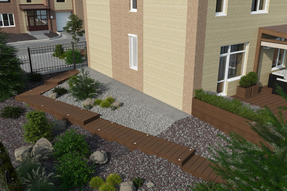 Ландшафтный дизайн придомовой территории на ул. Лазо в г. Хабаровске