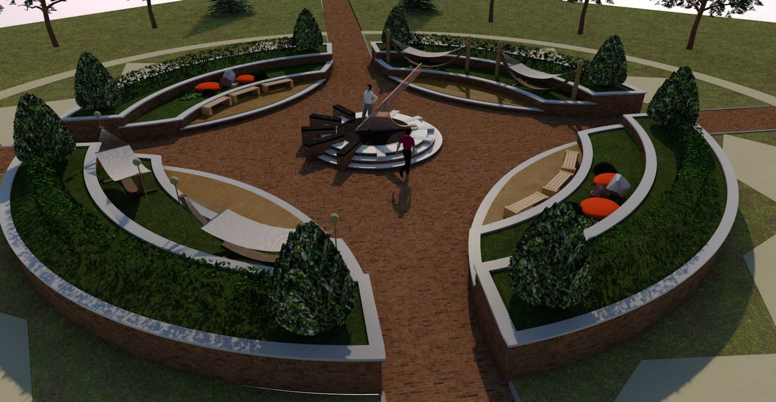 Элементы благоустройства жилого квартала