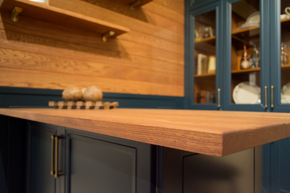 Кухонный гарнитур "Стелла" в сочетании тонов Зеленый антрацит и Корица