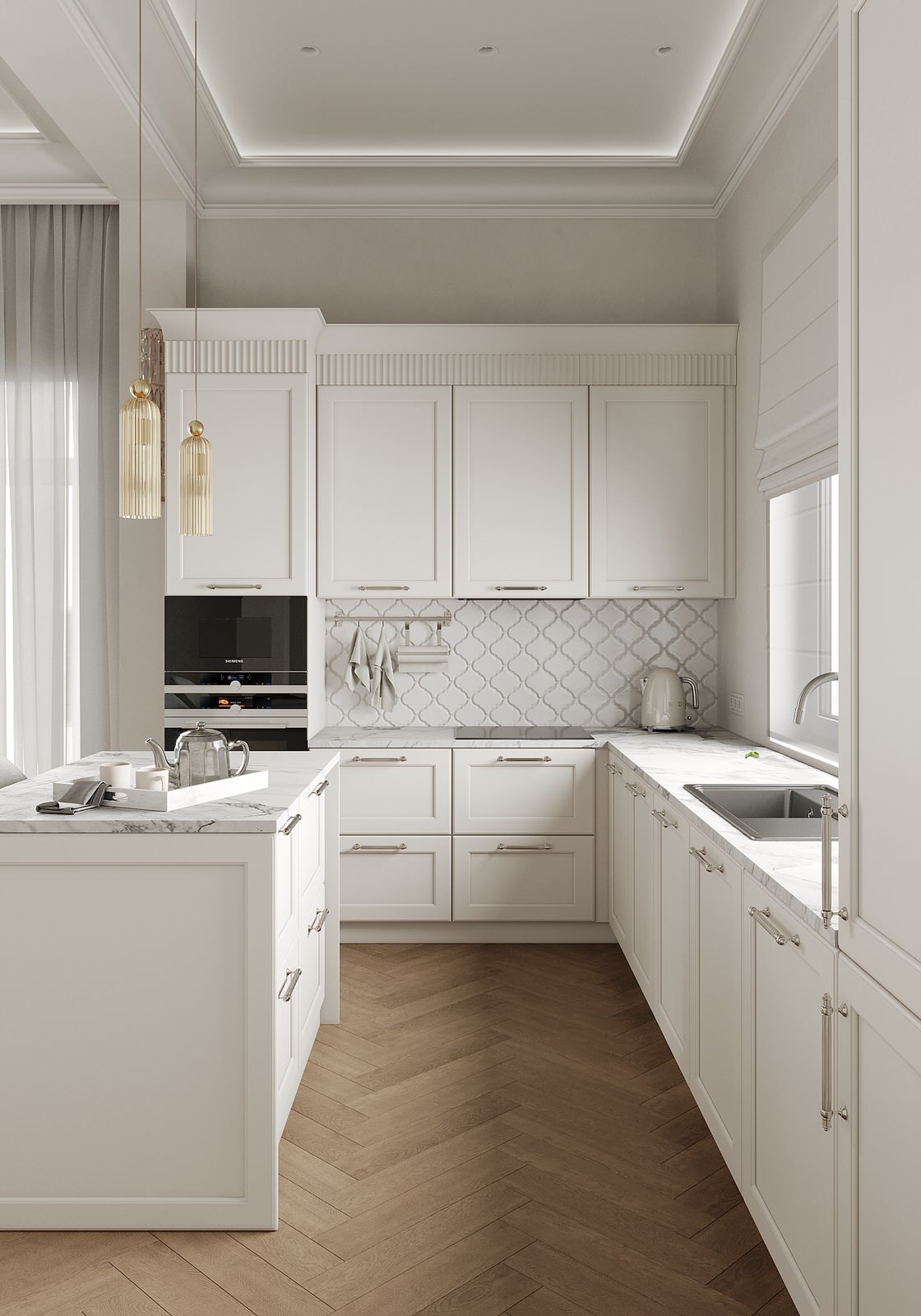 Дизайн-проект кухни-гостиной в частном доме