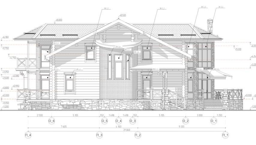 Экстерьер загородного дома в Ярославской области.