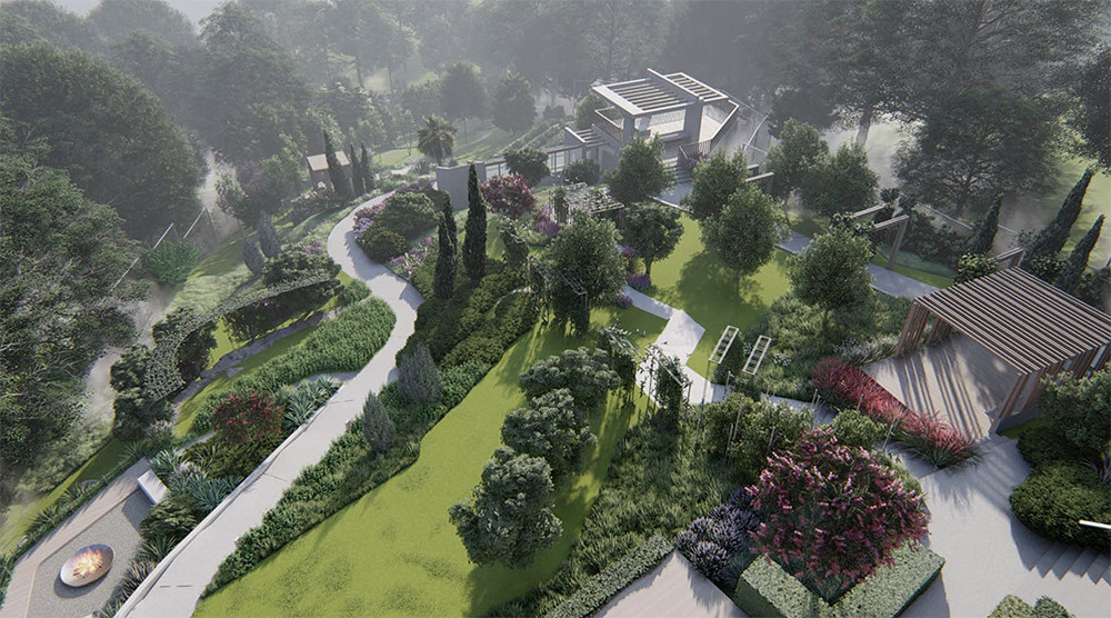 Концепция благоустройства и озеленения частной территории в Сочи