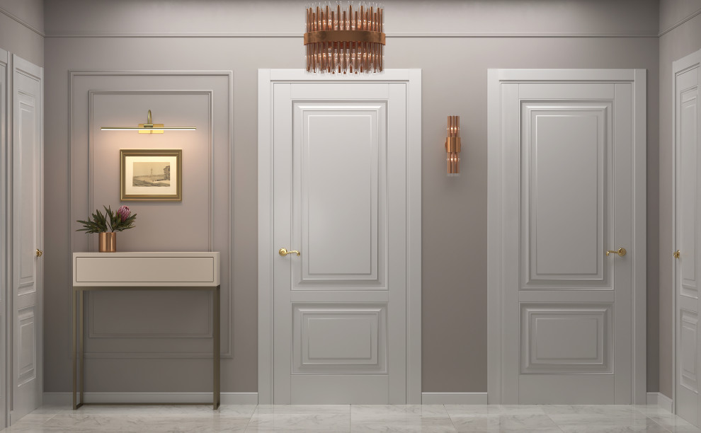 3d визуализация прихожей в ЖК на Октябрьской набережной, Санкт-Петербург