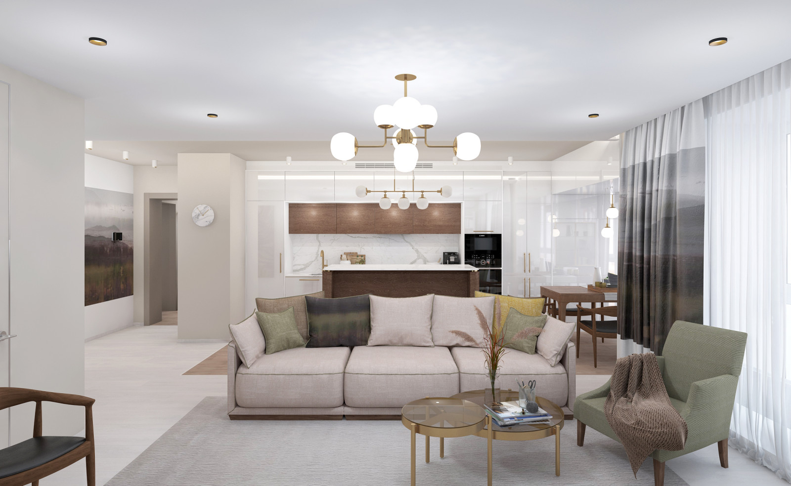 Обложка проекта: Четырехкомнатная квартира 117 м.кв.