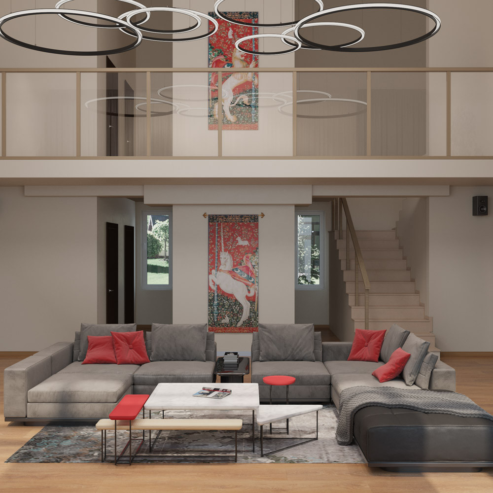 Элегантность гостиной в доме  Юрлово