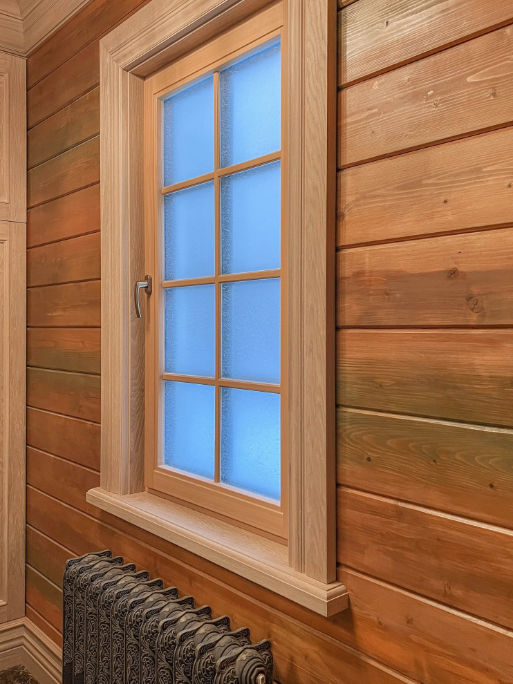 Особняк и Баня в русском стиле с витражом Тиффани