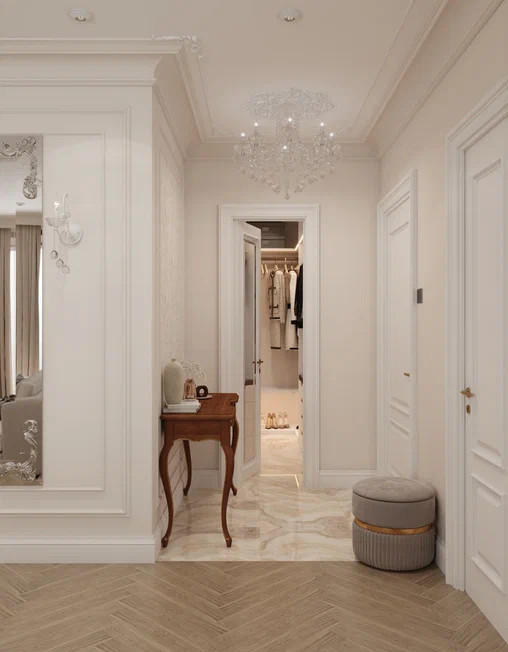 Светлая квартира 112,55 м² в современном стиле