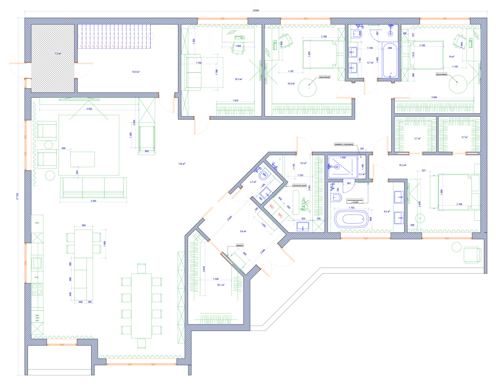 Проект одноэтажного дома