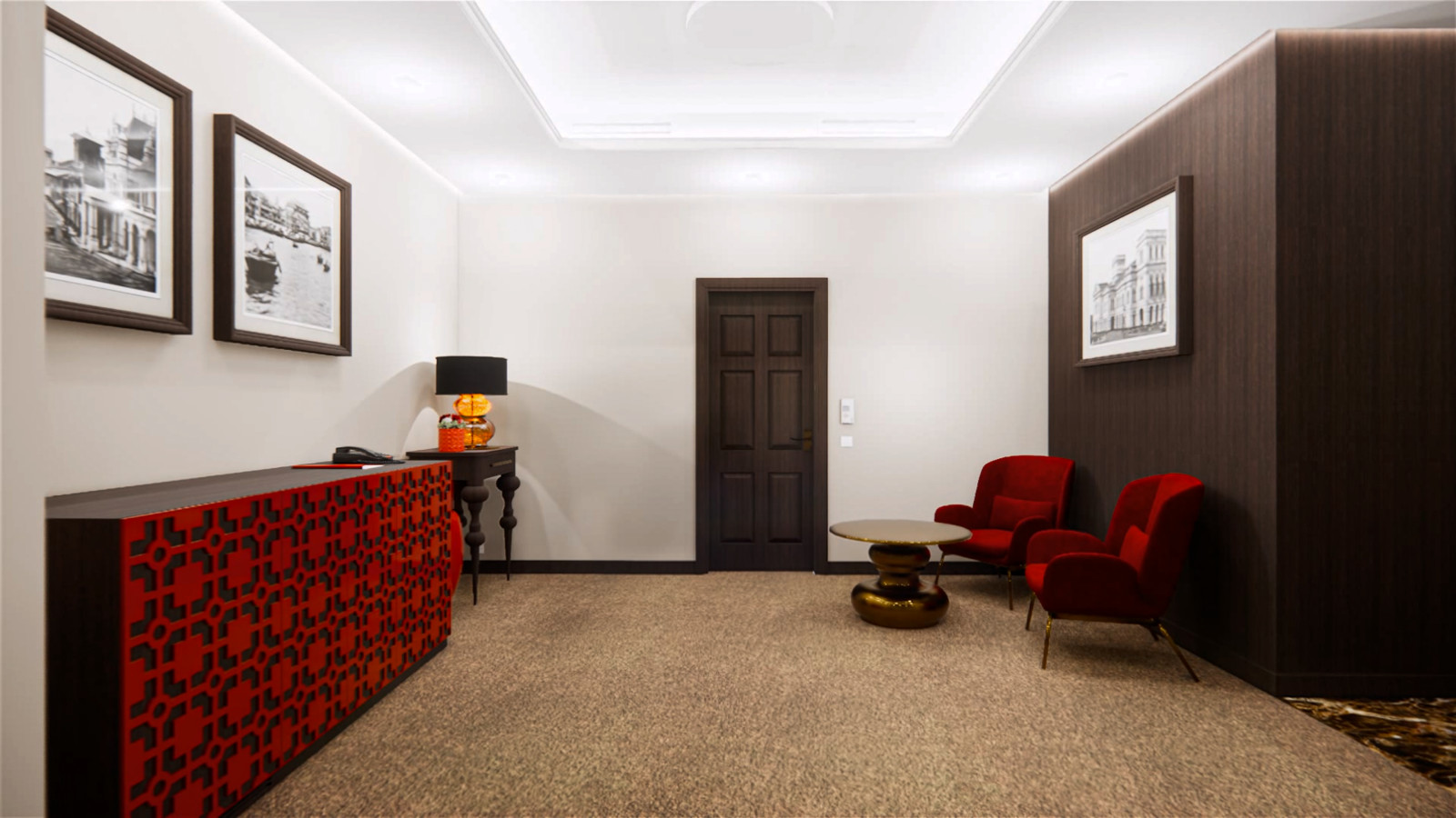 Визуализация проекта отеля в китайском стиле