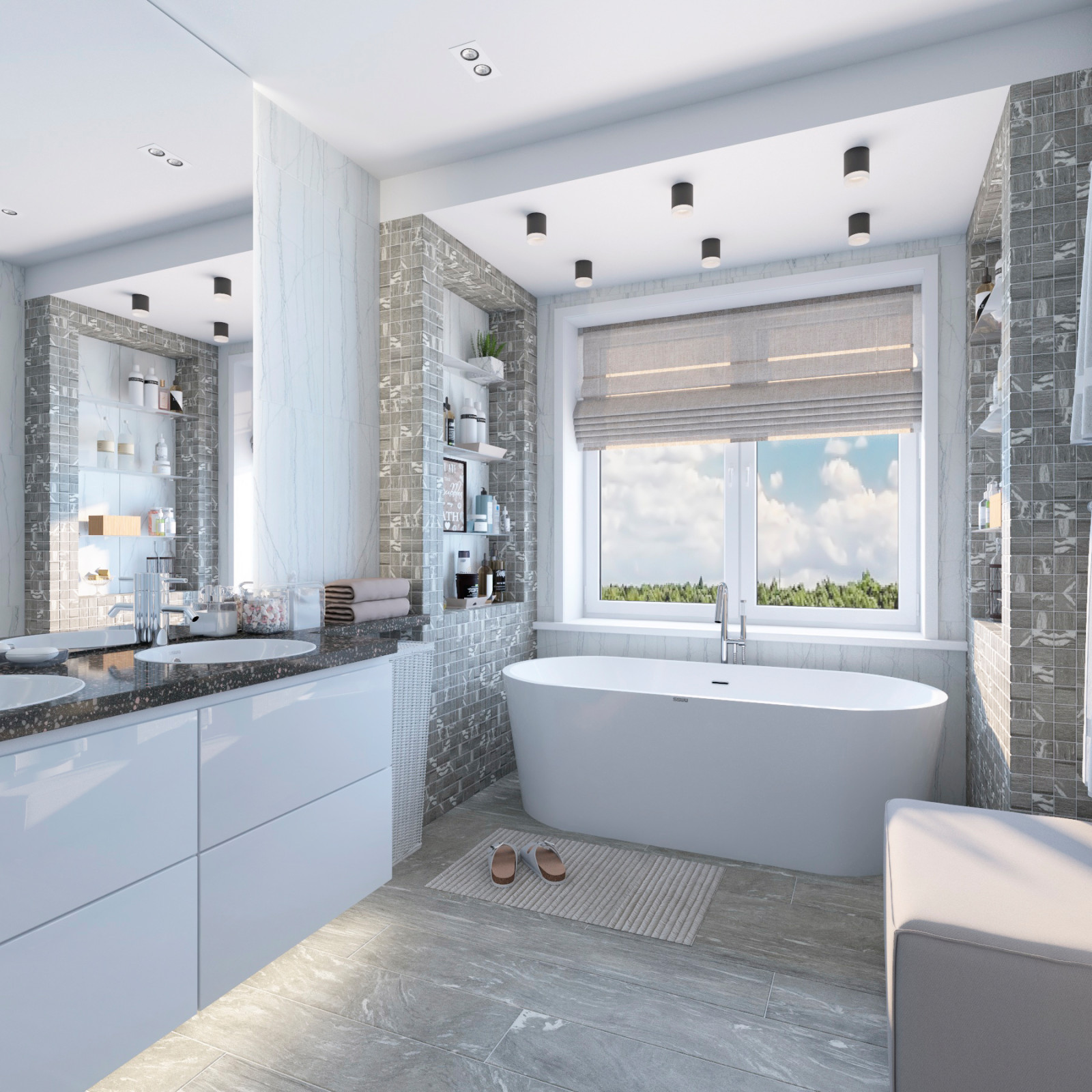 Обложка проекта: Два санузла в одном коттедже