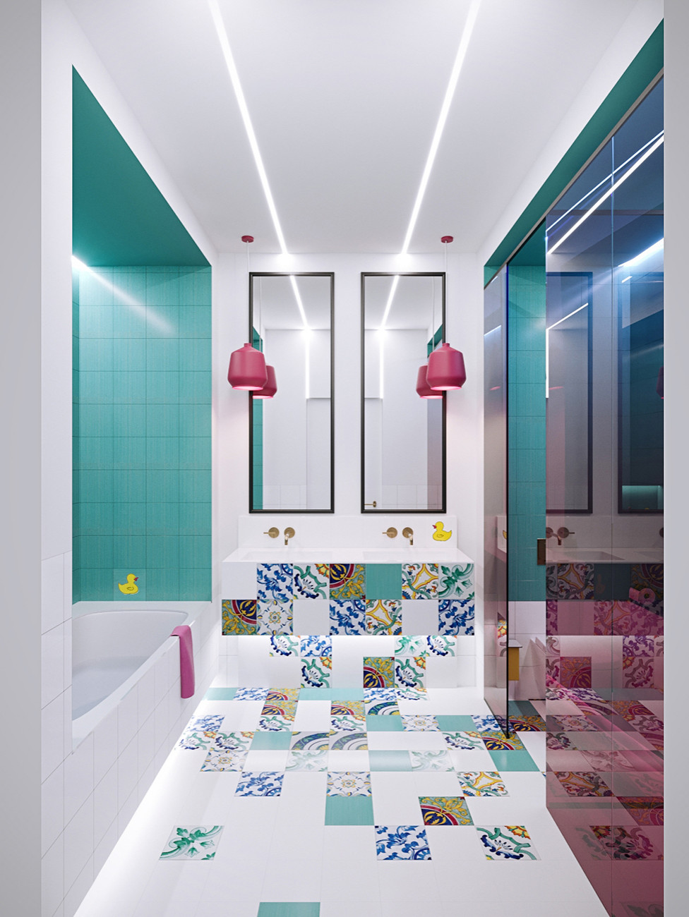Детская ванная. Таунхаус в ЖК "Парк Авеню"