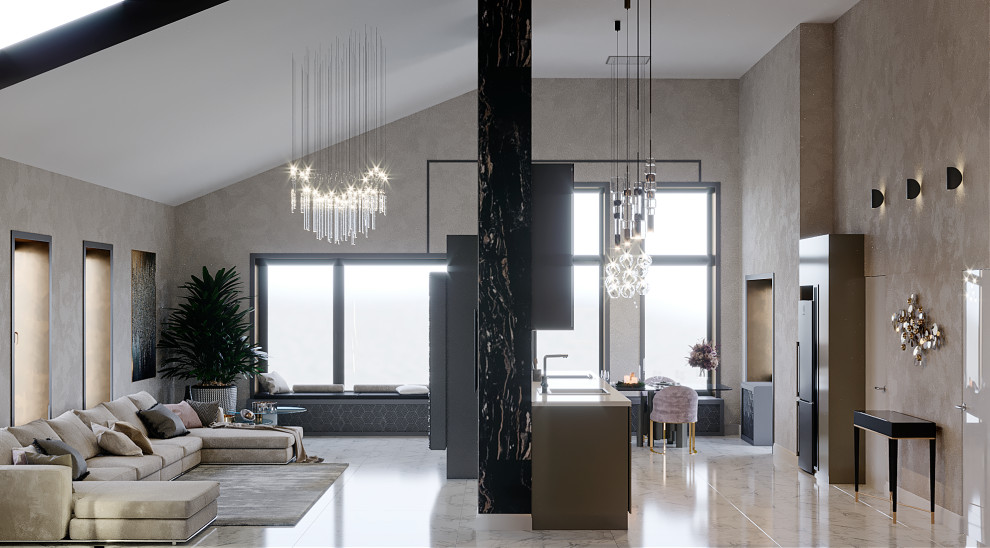 Двухэтажный дом со вторым светом "Искристая прохлада грез"