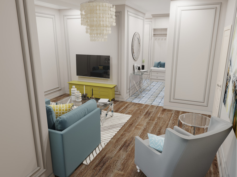 гостиная кухня 40 кв