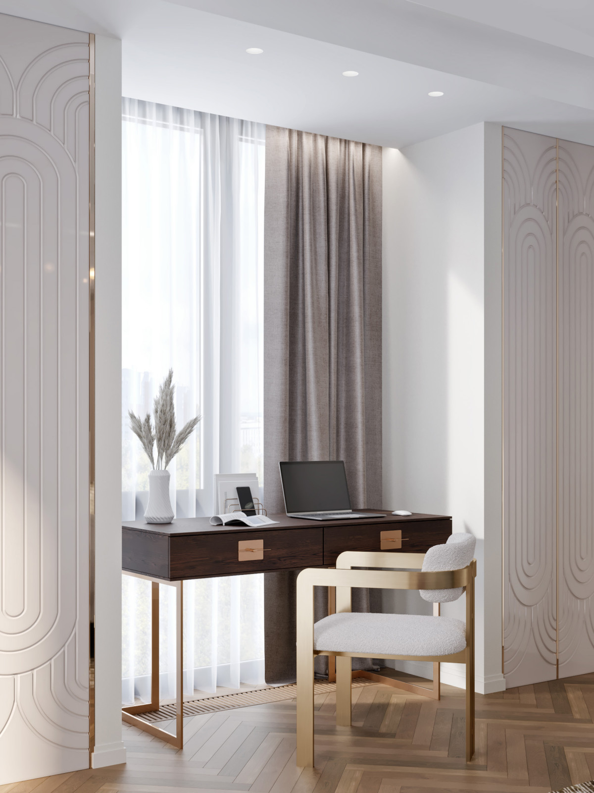 Интерьер в стиле ар-деко в ЖК Пресня Сити