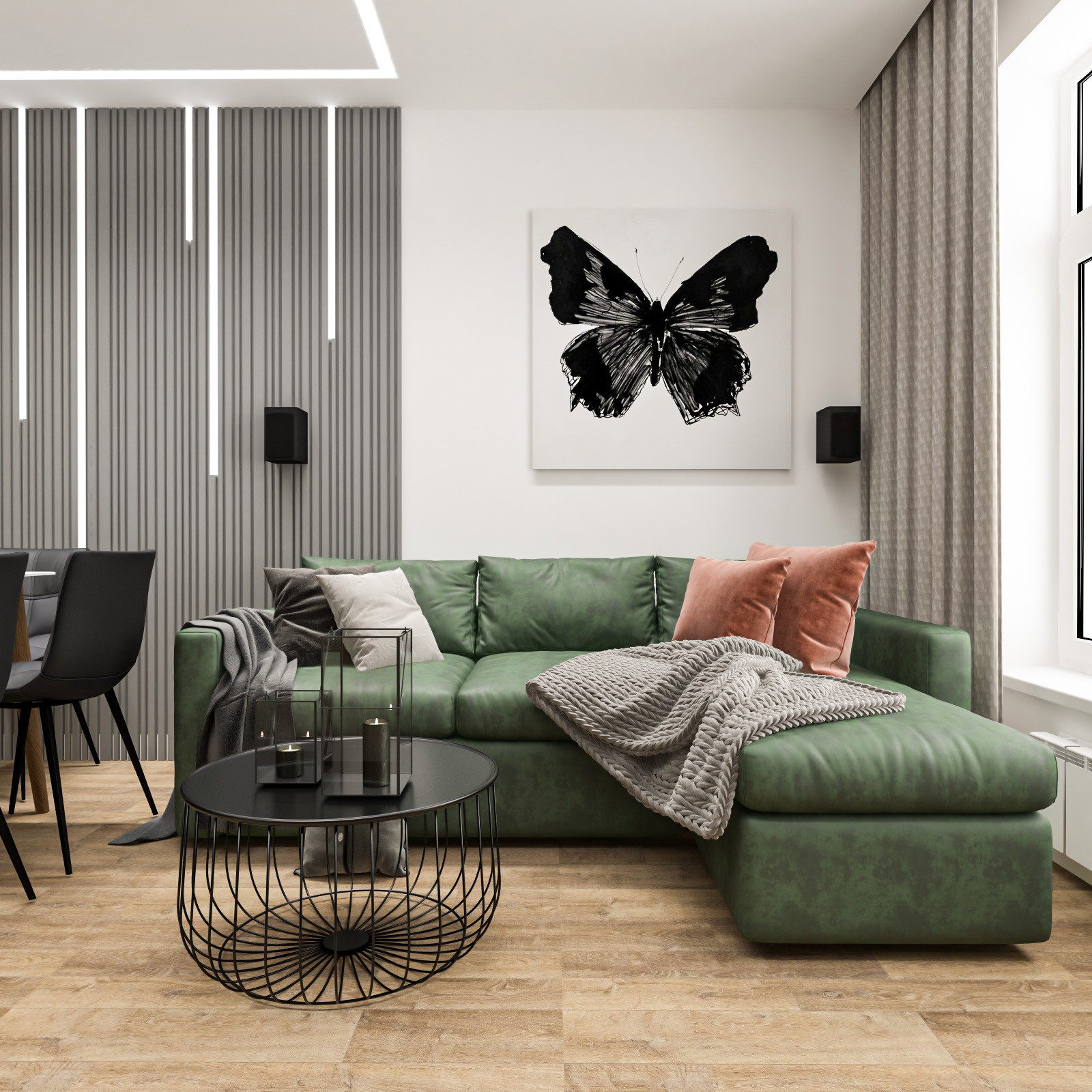 Обложка проекта: Дизайн-проект квартиры. 2022. Площадь 77,8 м.кв.