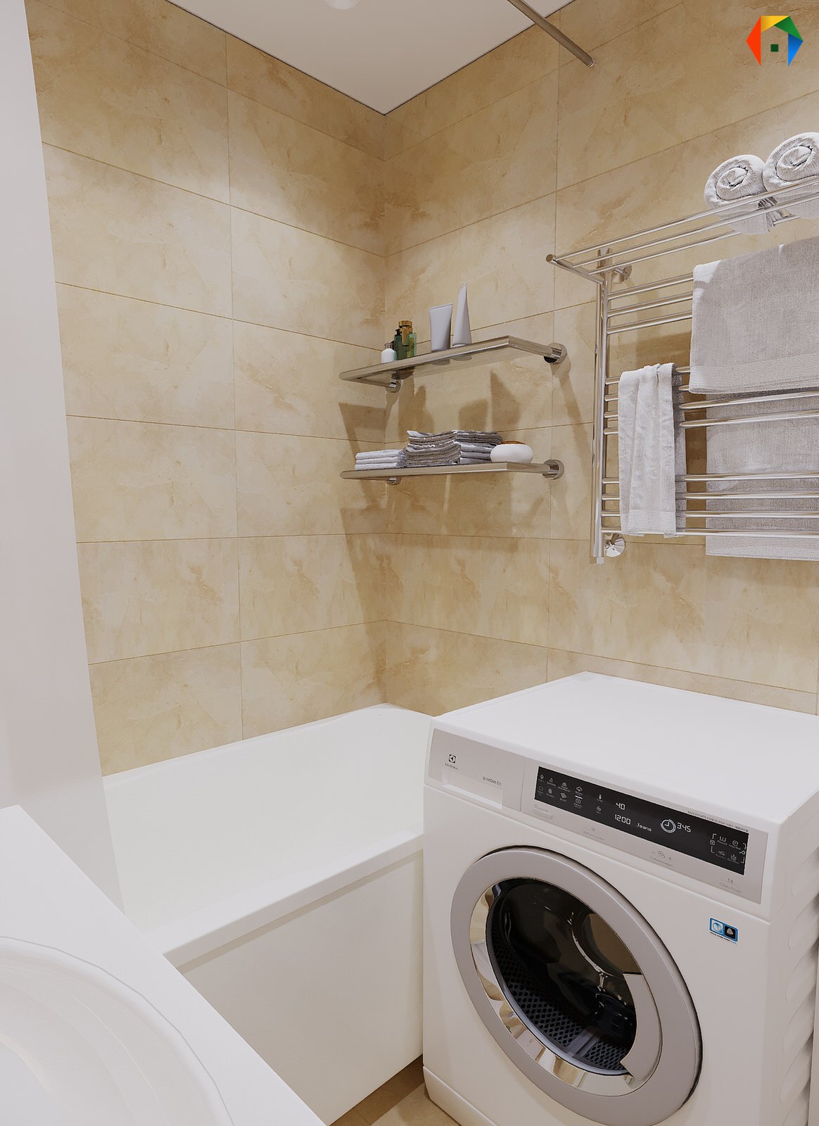 Обложка проекта: Дизайн трешки в песочных тонах