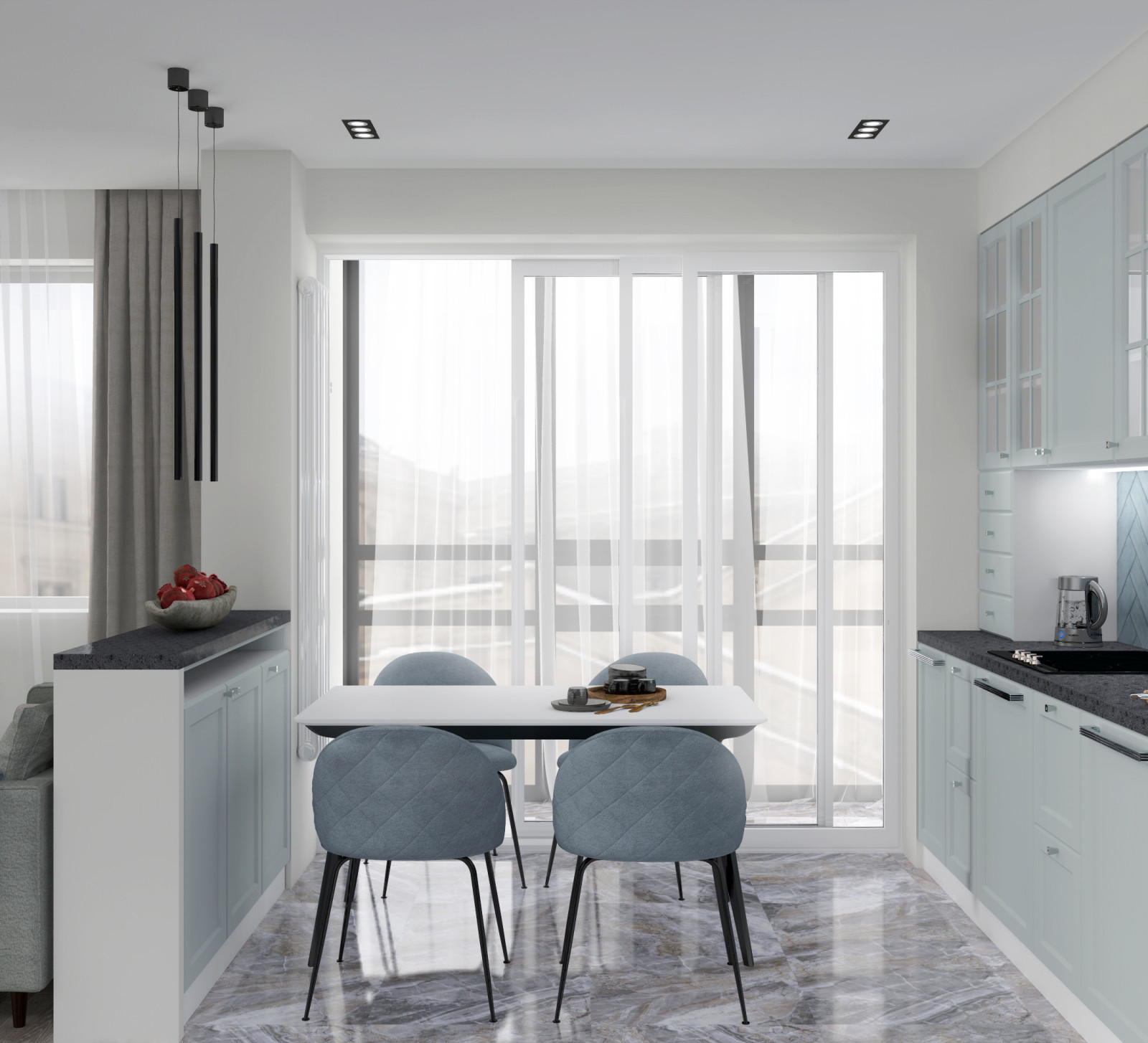 Светлая столовая