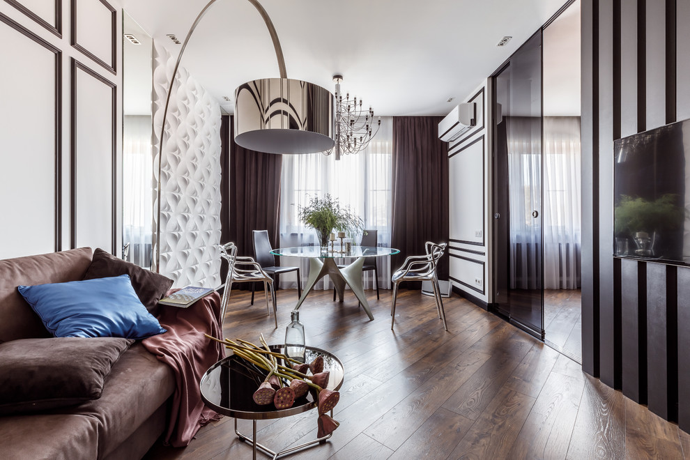 Houzz тур: Квартира в Краснодаре с зелёным коридором и рейками