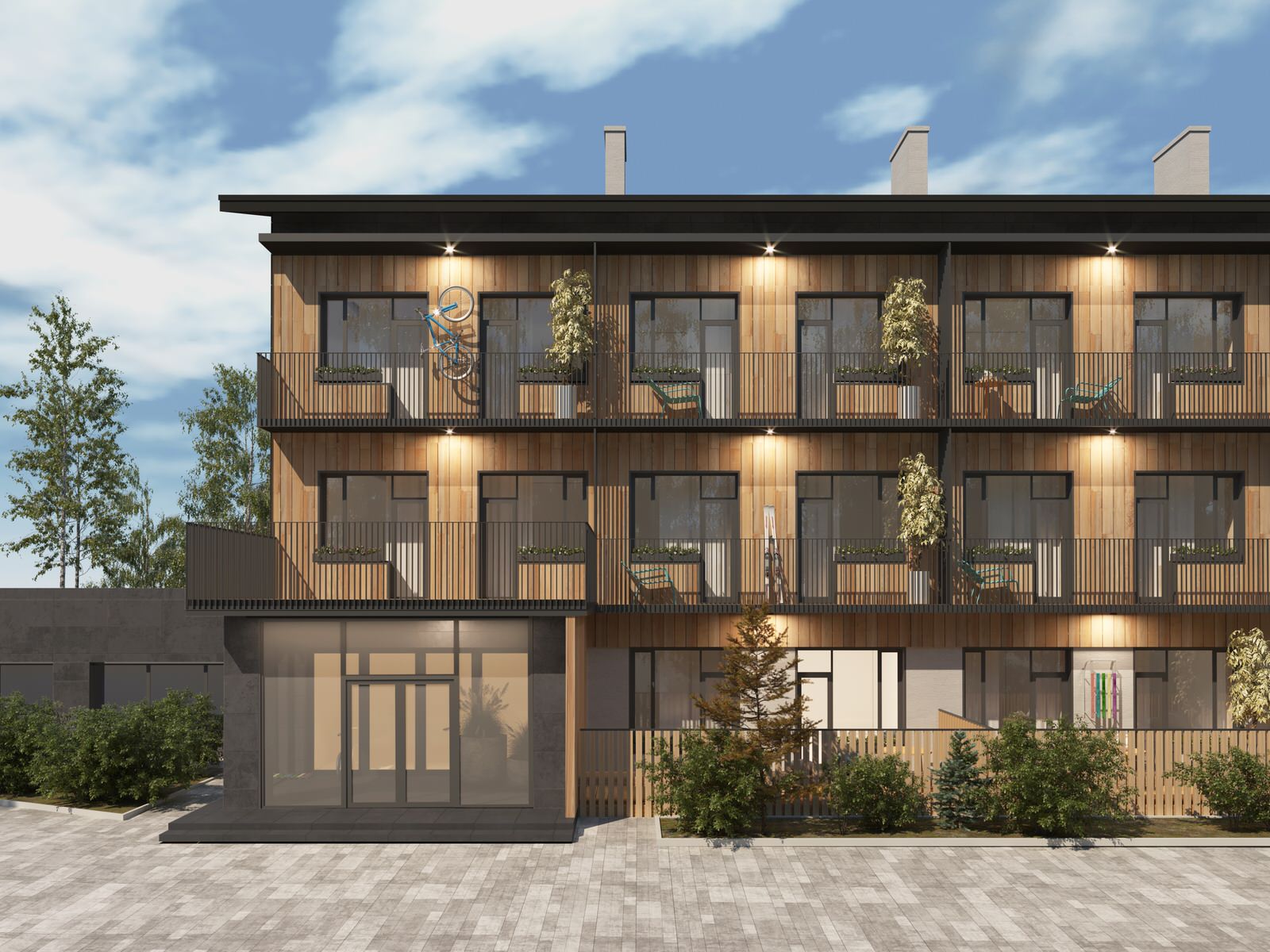 Обложка проекта: Апартаменты в заповеднике