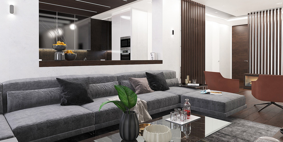 Гостиная в проекте ЖК "ДОМИНИОН"