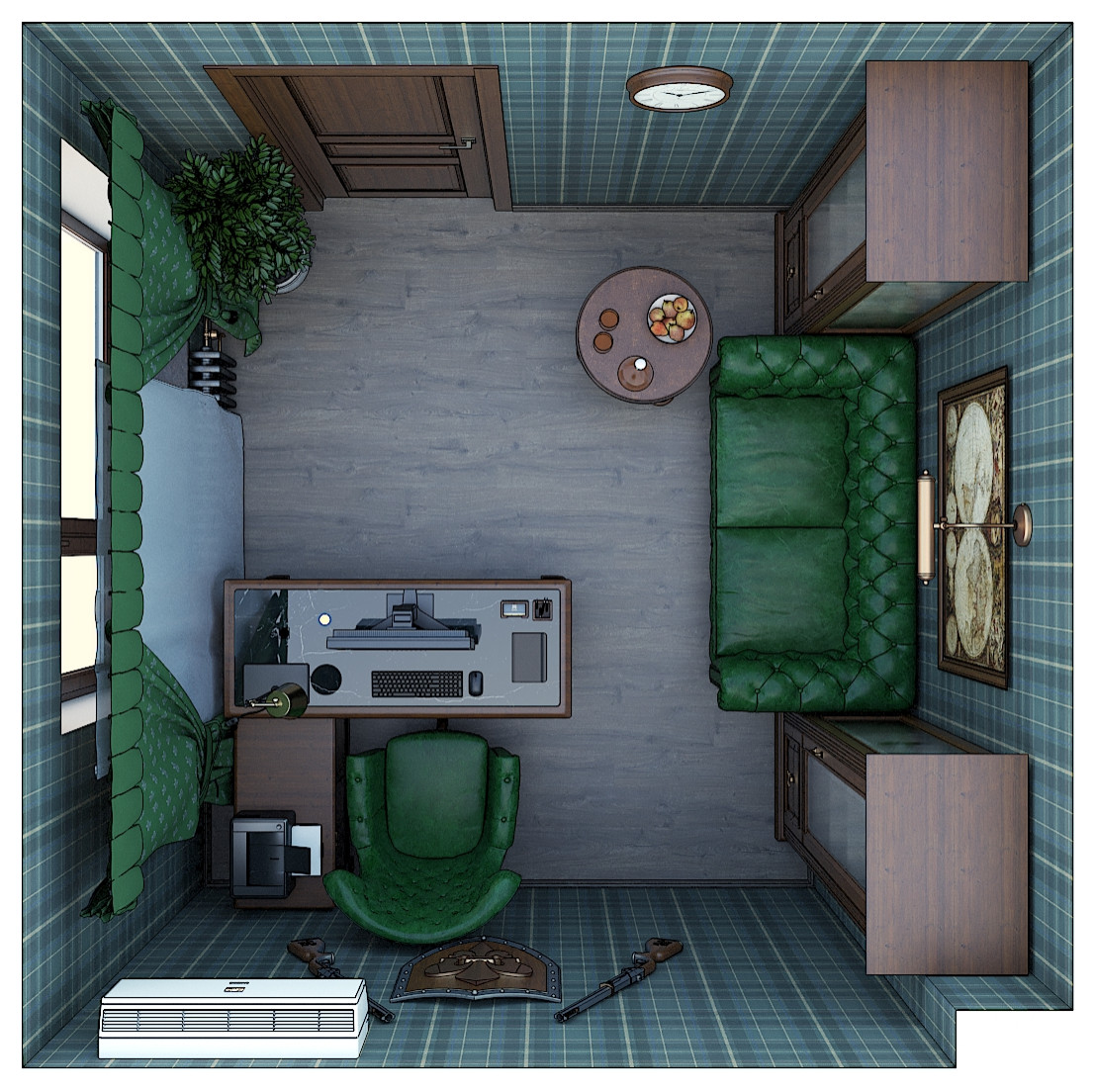 Кабинет в английском стиле