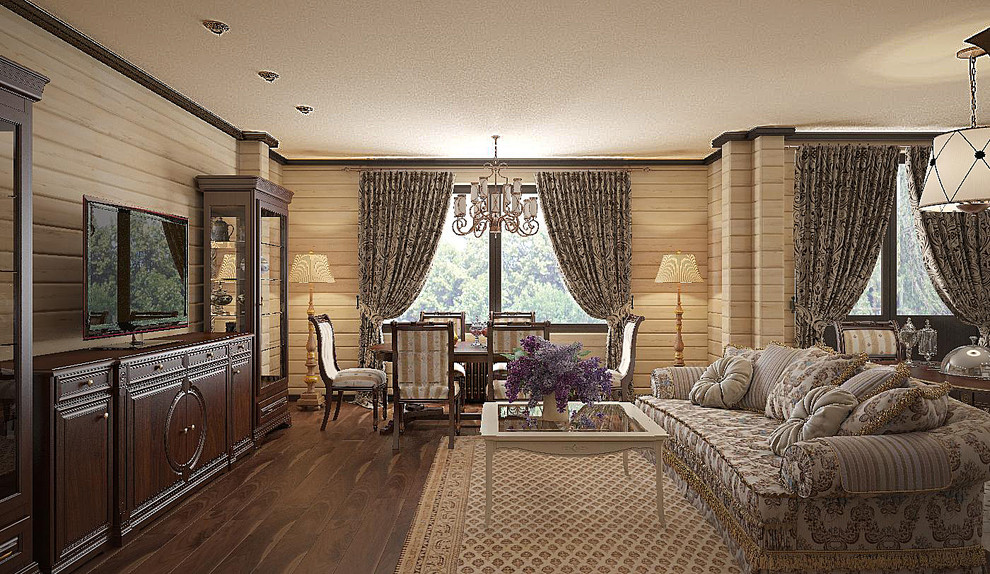 деревянный дом из бруса в поселке Зеленая роща