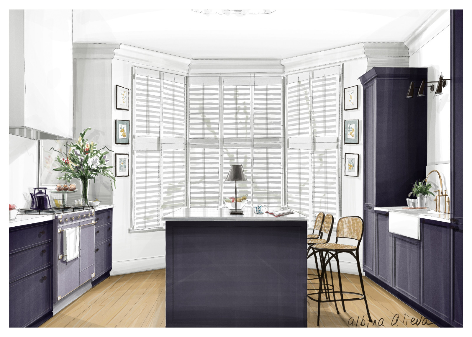 Interior Concepts – Procreate Sketches by Albina Alieva