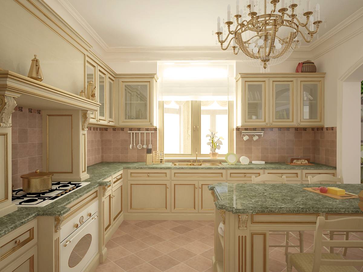 Дизайн интерьера кухни-столовой в частном доме