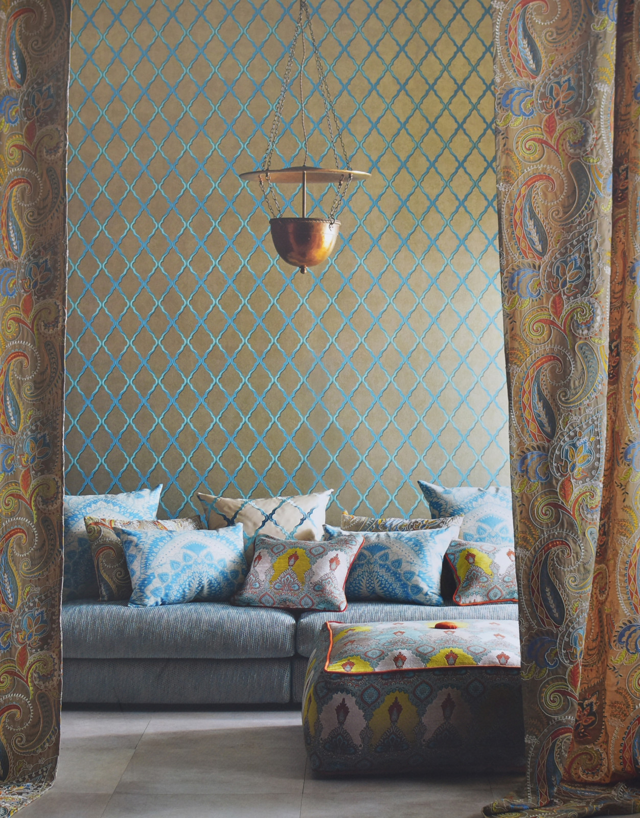 Matthew Williamson/кол-я Durbar,обои с геометрической решеткой