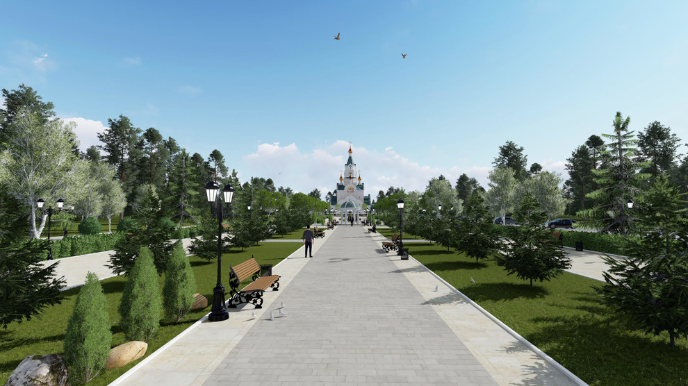 Проект городского сквера в г. Когалым, ХМАО