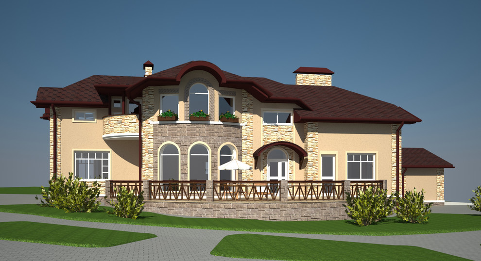 Фасады дома и проект бани в п.Курганово