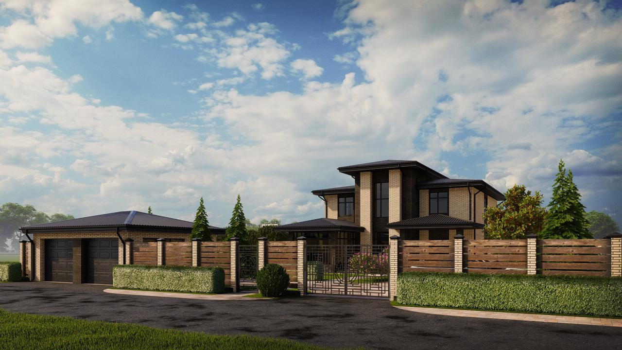 Обложка проекта: Проект по благоустройству дома с бассейном и водоемом