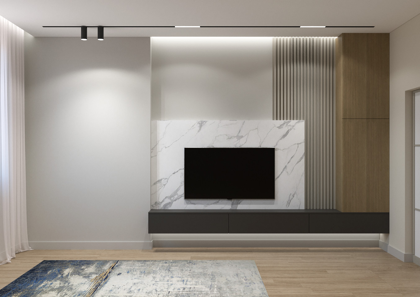 Двухкомнатная квартира S-65 м2