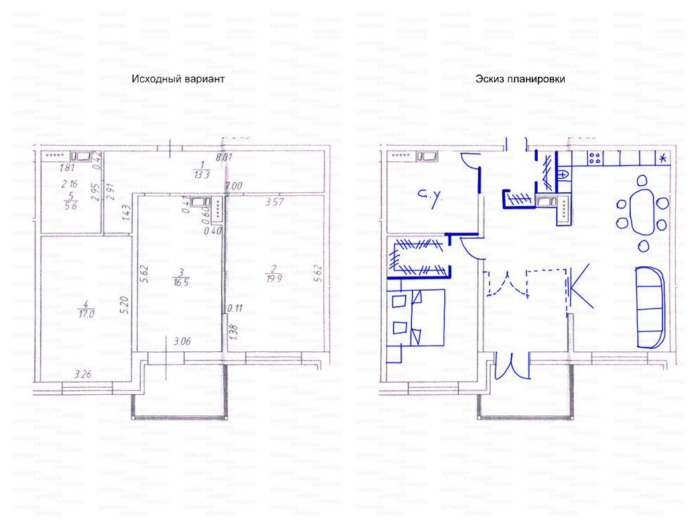 Идеи перепланировки для однокомнатных квартир