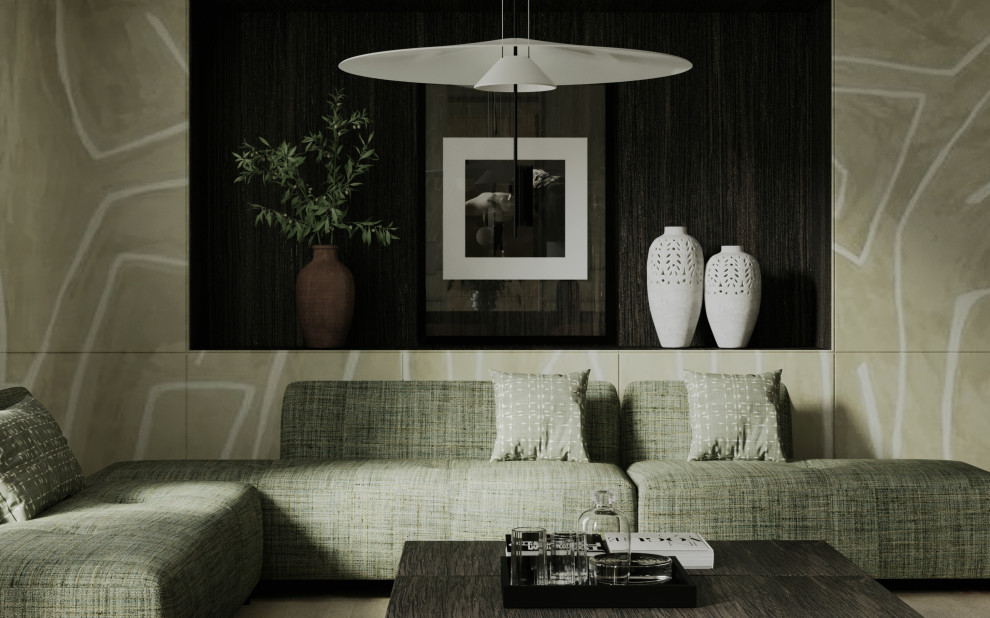 Квартира с зелеными акцентами