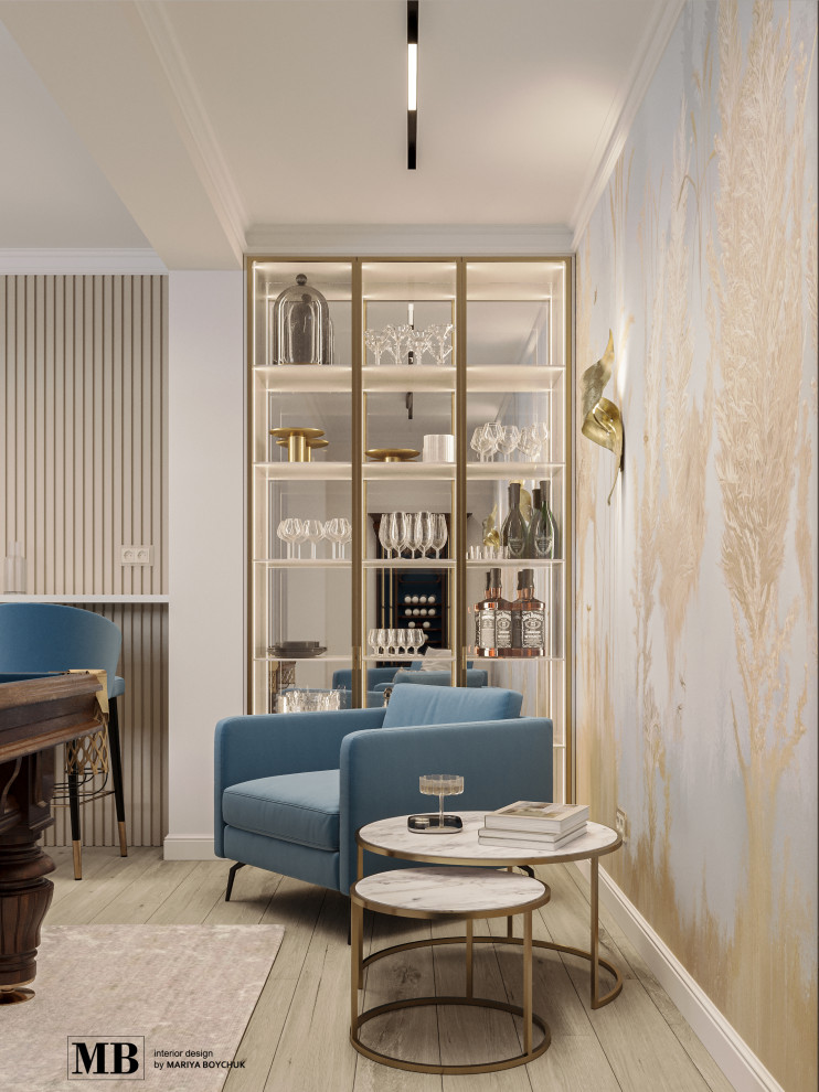 Проект бильярдной в частном доме, п. Медведевка