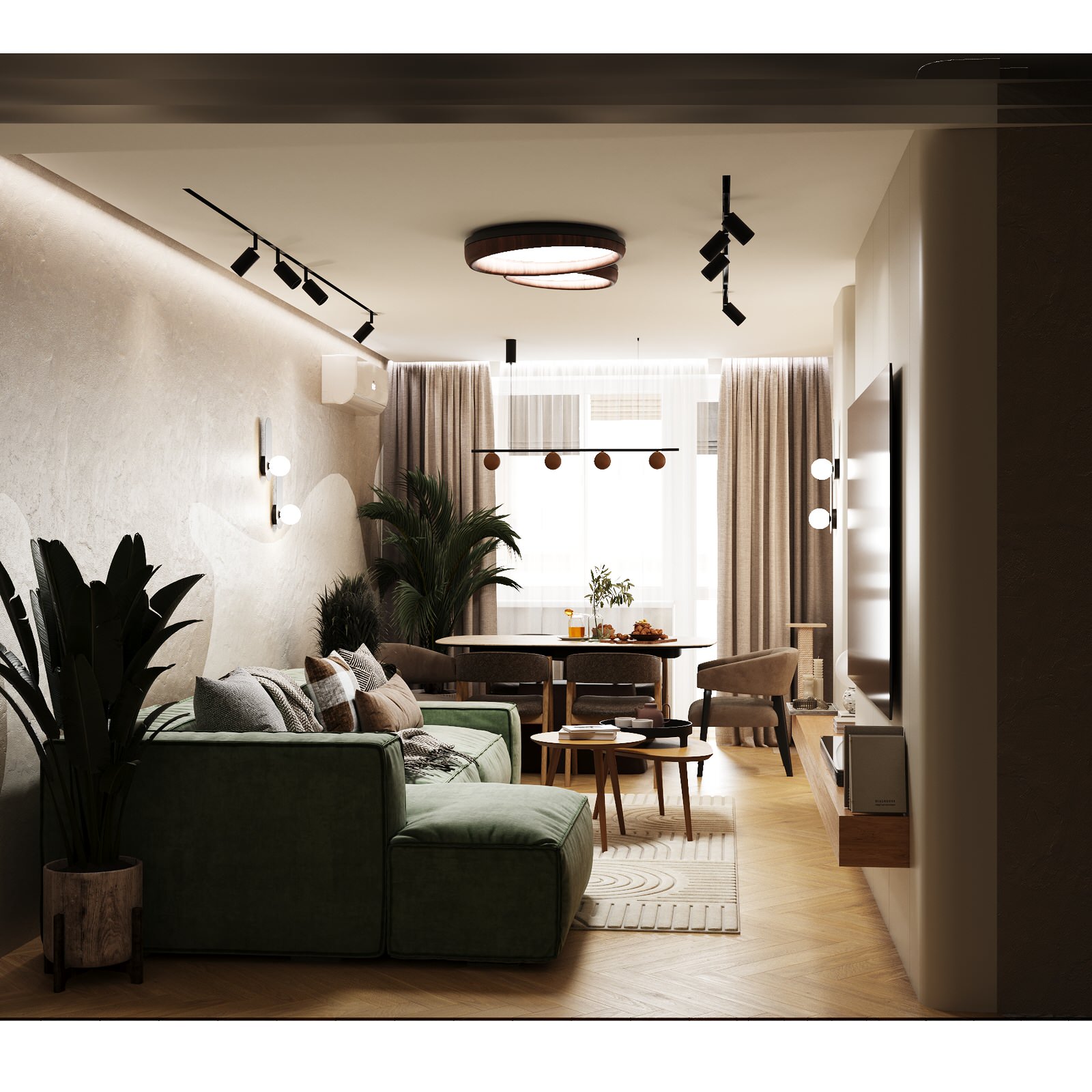 ВИЗУАЛИЗАЦИЯ ИНТЕРЬЕРА В ТЕПЛЫХ ТОНАХ